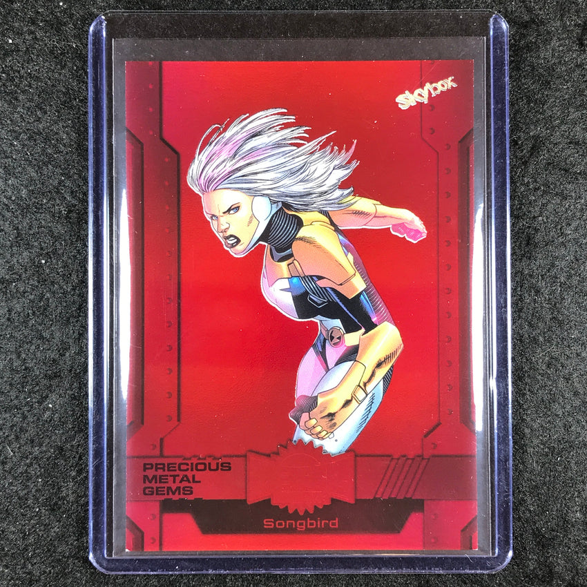 2024 Marvel Metal Universe Avengers SONGBIRD Precious Metal Gems Red 19/100 #41
