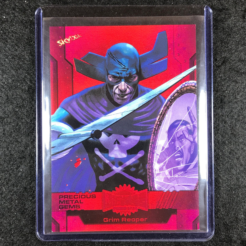 2024 Marvel Metal Universe Avengers GRIM REAPER Precious Metal Gems Red 27/100