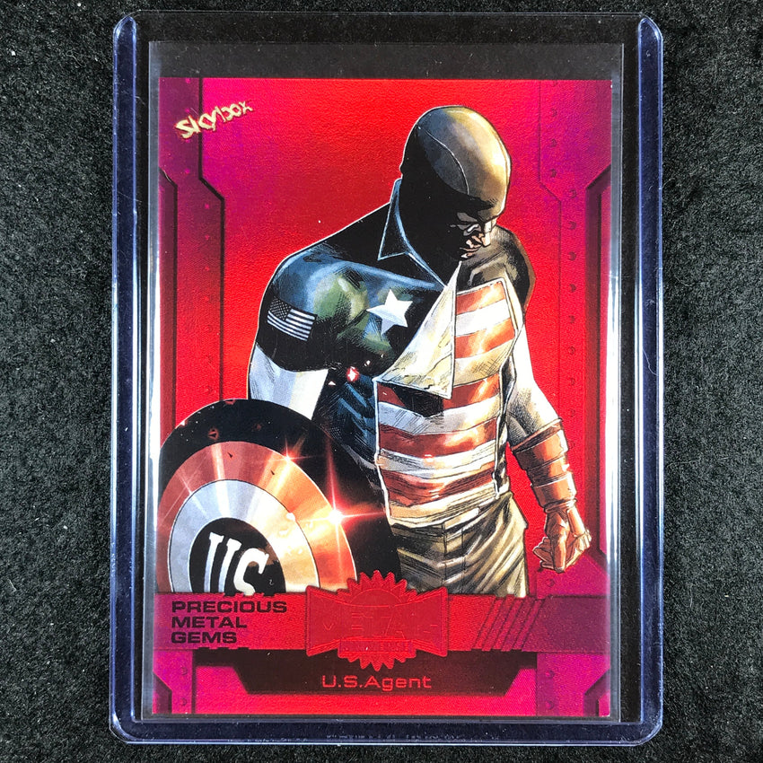 2024 Marvel Metal Universe Avengers U.S. AGENT Precious Metal Gems Red 75/100