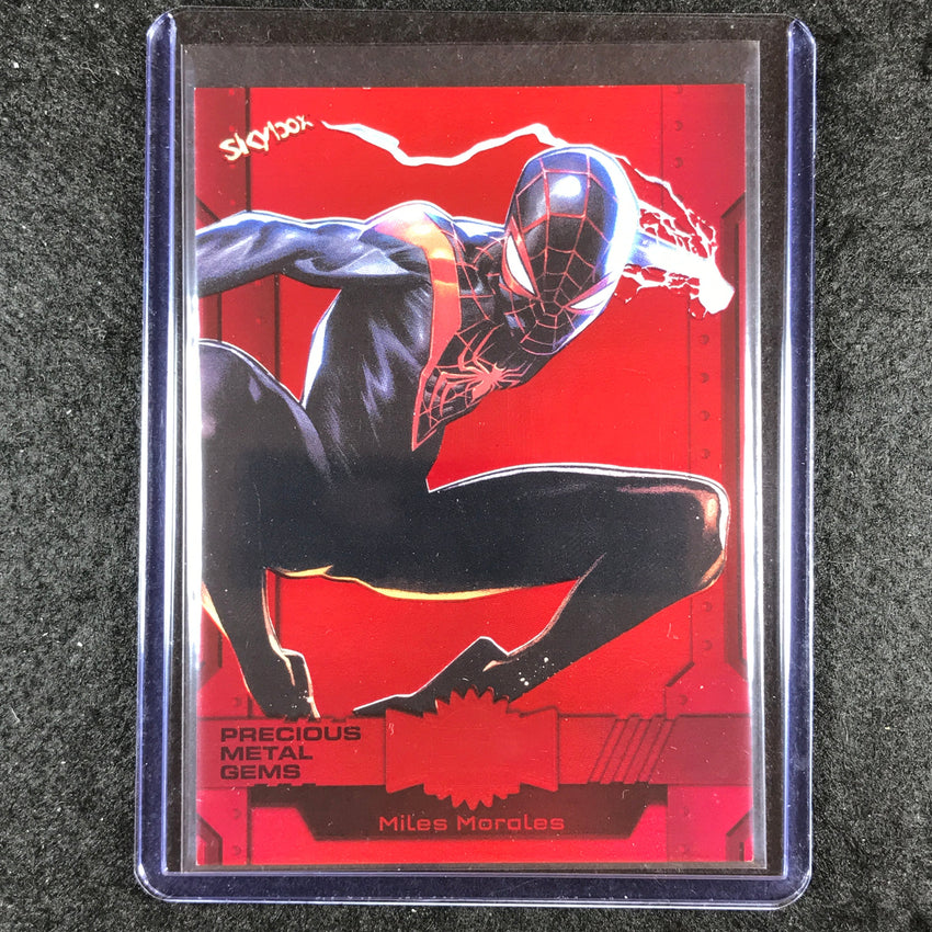 2024 Marvel Metal Universe Avengers MILES MORALES Precious Metal Gems Red 77/100
