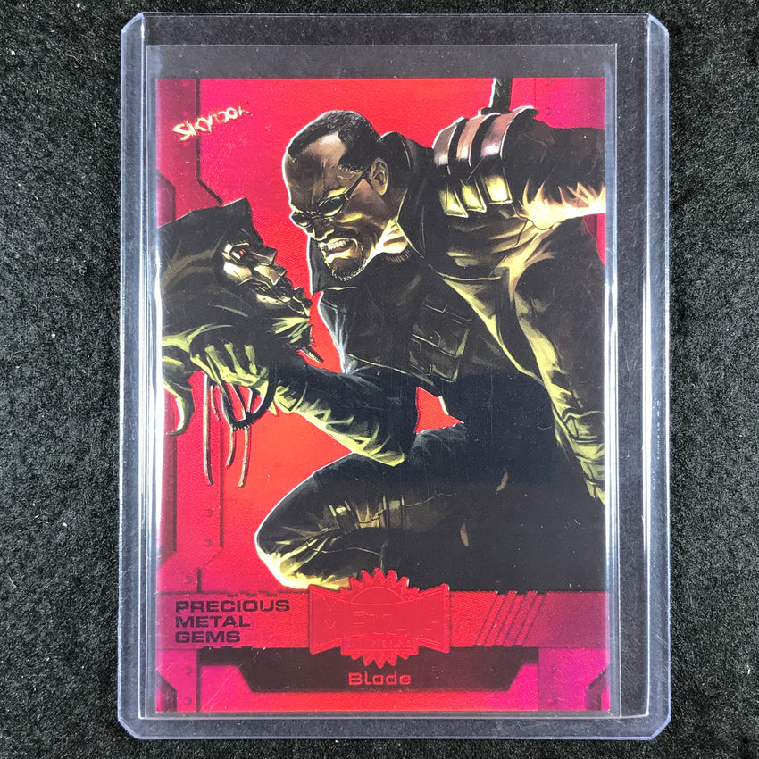 2024 Marvel Metal Universe Avengers BLADE Precious Metal Gems Red 19/100 #82