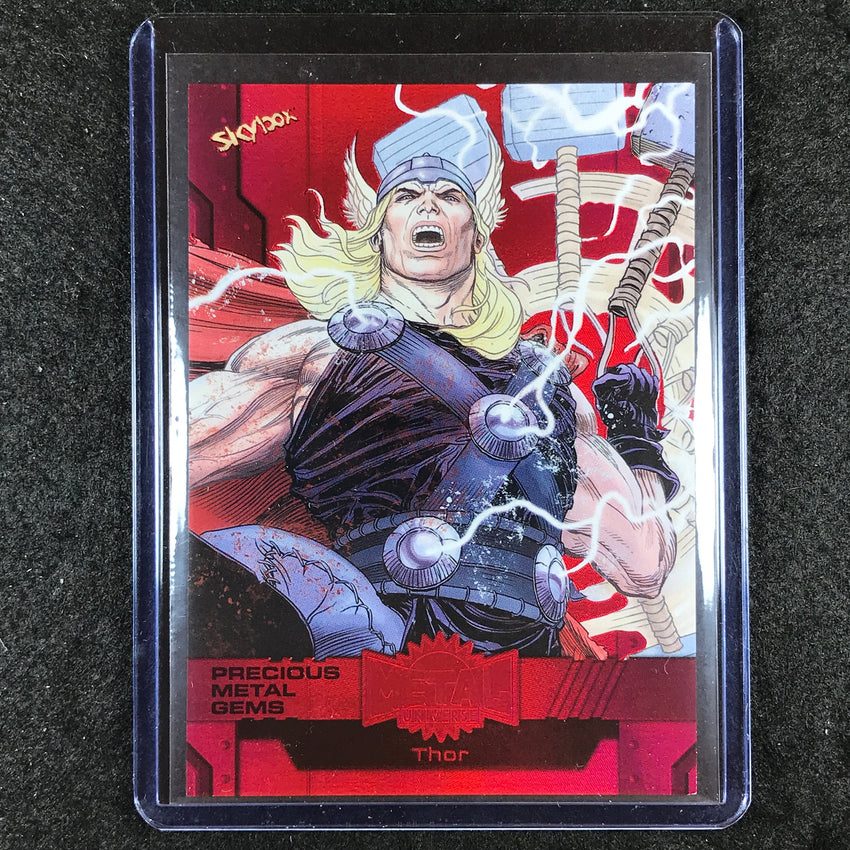 2024 Marvel Metal Universe Avengers THOR Precious Metal Gems Red 36/100 #98