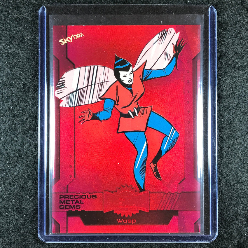 2024 Marvel Metal Universe Avengers WASP Precious Metal Gems Red 70/100 #101