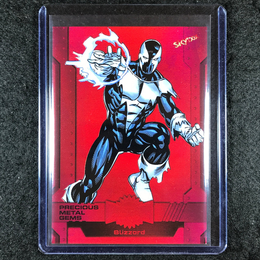 2024 Marvel Metal Universe Avengers BLIZZARD Precious Metal Gems Red 76/100 #103