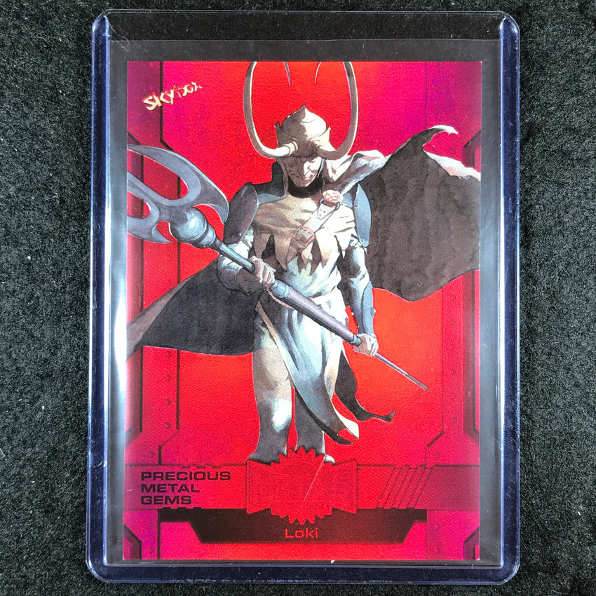 2024 Marvel Metal Universe Avengers LOKI Precious Metal Gems Red 72/100 #118