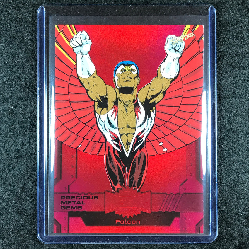 2024 Marvel Metal Universe Avengers FALCON Precious Metal Gems Red 83/100 #124