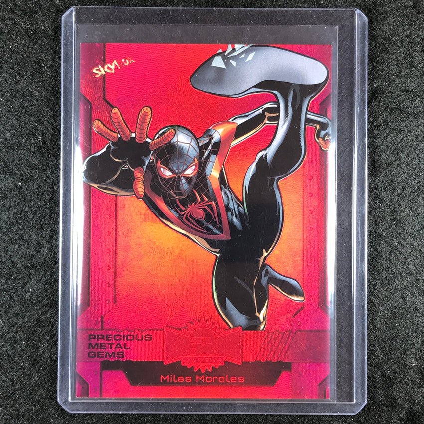2024 Marvel Metal Universe Avengers MILES MORALES Precious Metal Gems Red 38/100