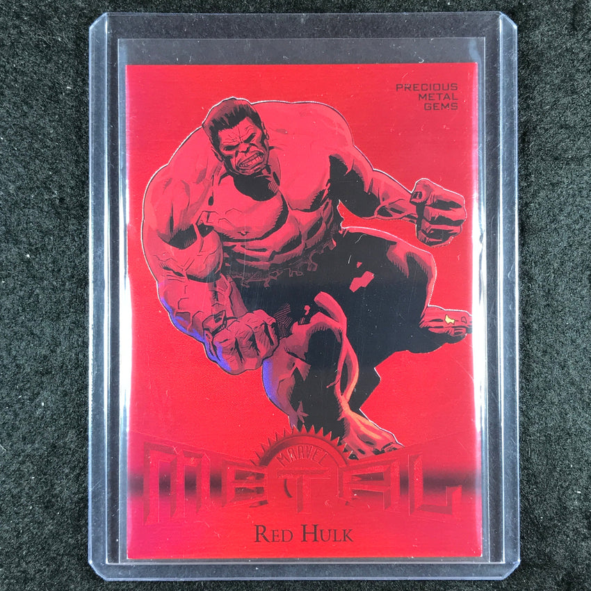 2024 Metal Universe Avengers RED HULK Retro Precious Metal Gems Red 54/100 #37