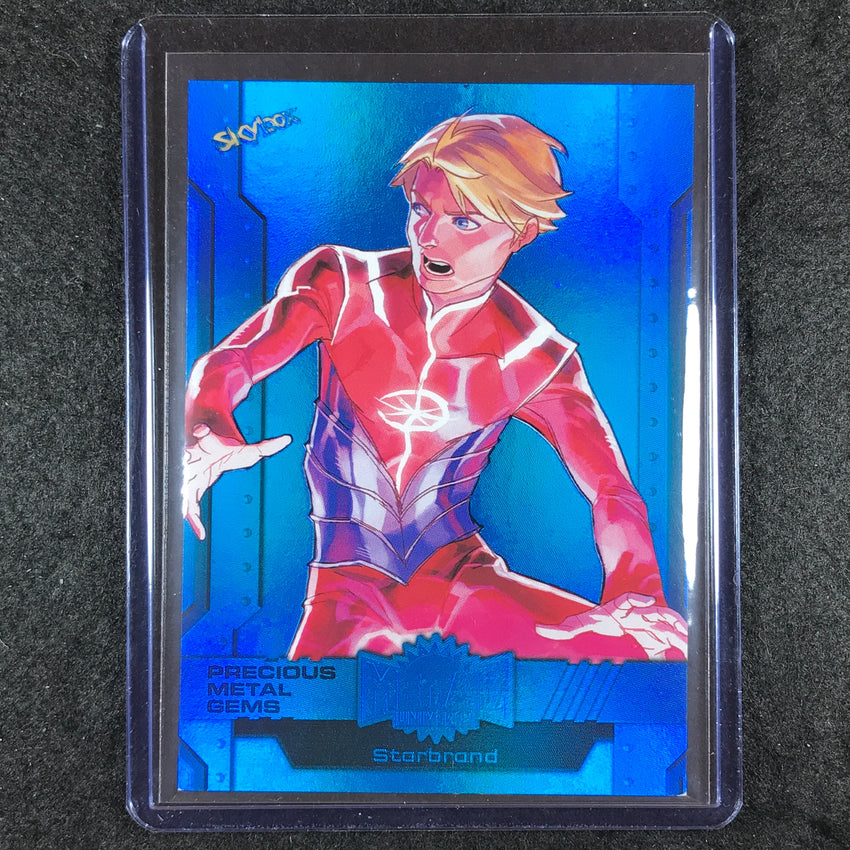 2024 Marvel Metal Universe Avengers STARBRAND Precious Metal Gems Blue 36/50 #67