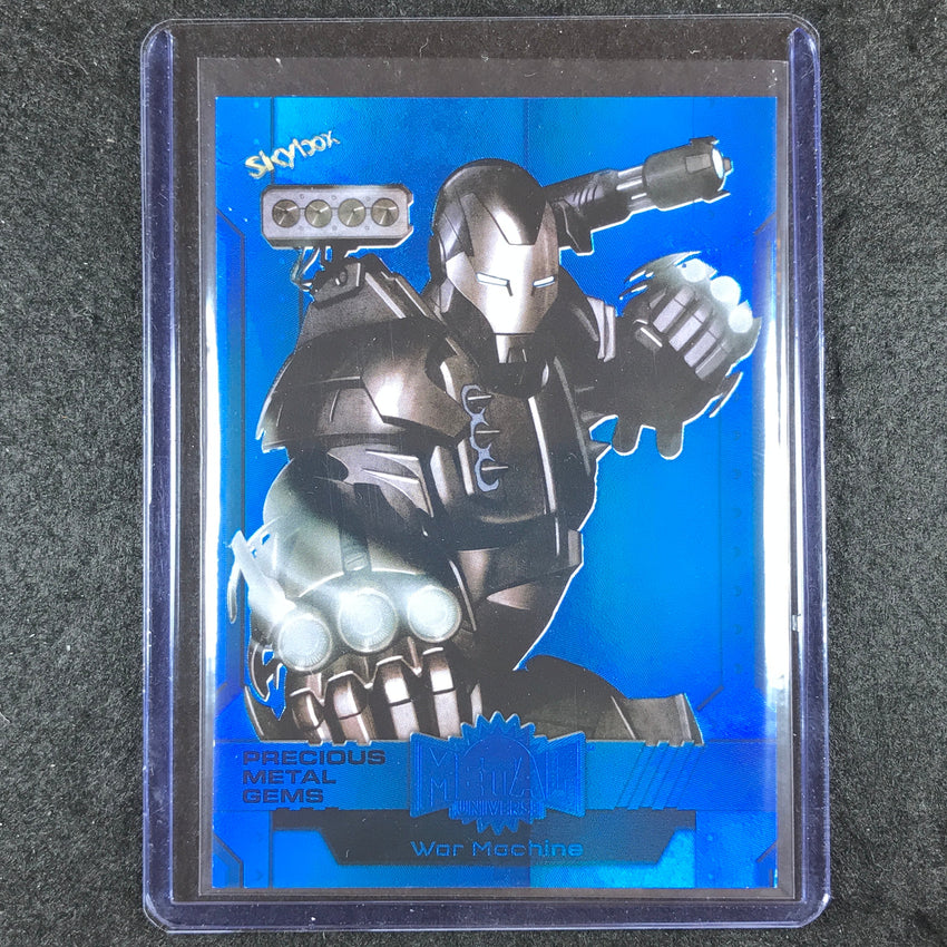 2024 Marvel Metal Universe Avengers WAR MACHINE Precious Metal Gems Blue 2/50