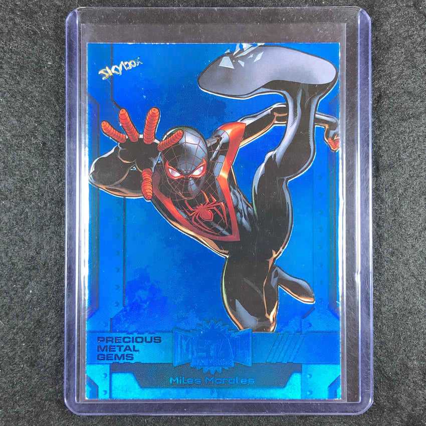 2024 Marvel Metal Universe Avengers MILES MORALES Precious Metal Gems Blue 4/50