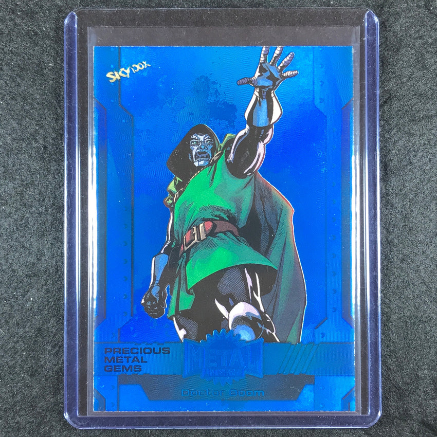 2024 Marvel Metal Universe Avengers DOCTOR DOOM Precious Metal Gems Blue 10/50