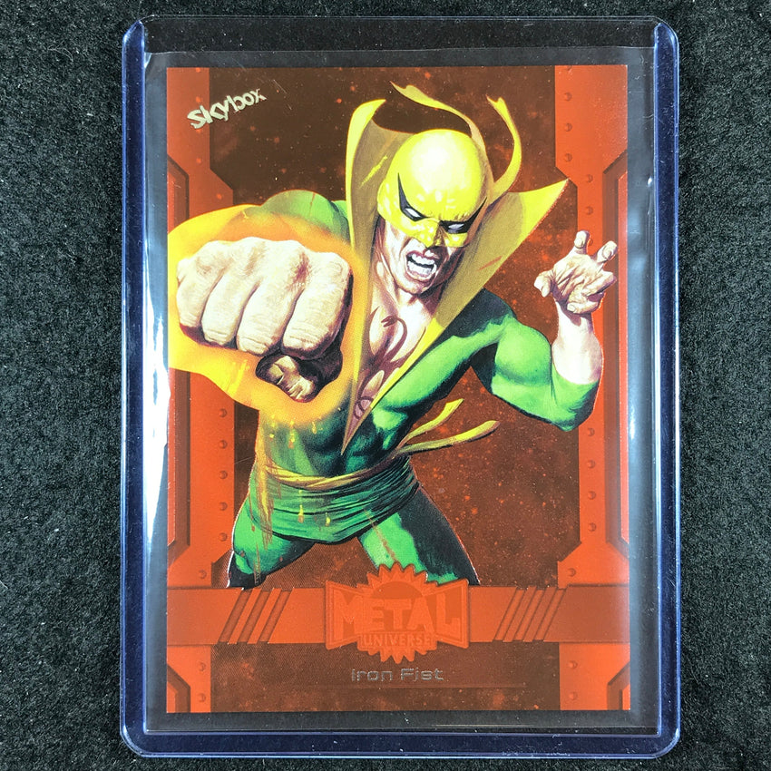 2024 Marvel Metal Universe Avengers IRON FIST Base Orange FX 7/25 #119