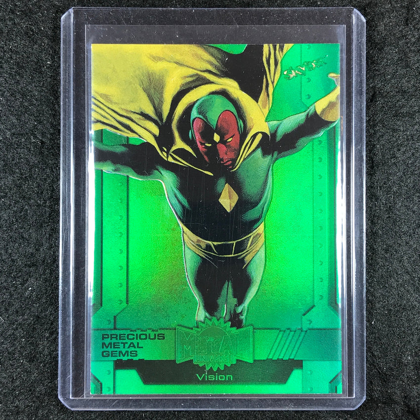 2024 Marvel Metal Universe Avengers VISION Precious Metal Gems Green 4/10 #17