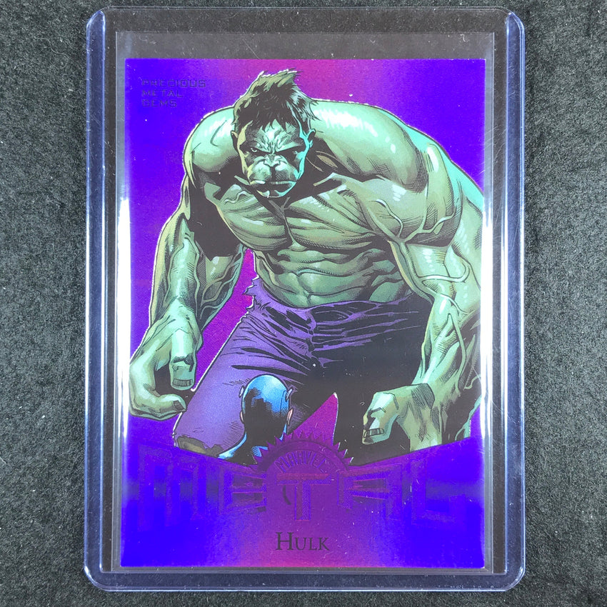 2024 Marvel Metal Universe Avengers HULK Retro Precious Metal Gems Purple 5/5