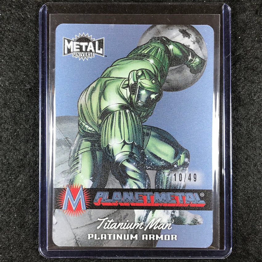 2024 Marvel Metal Universe Avengers TITANIUM MAN Planet Metal Platinum 10/49