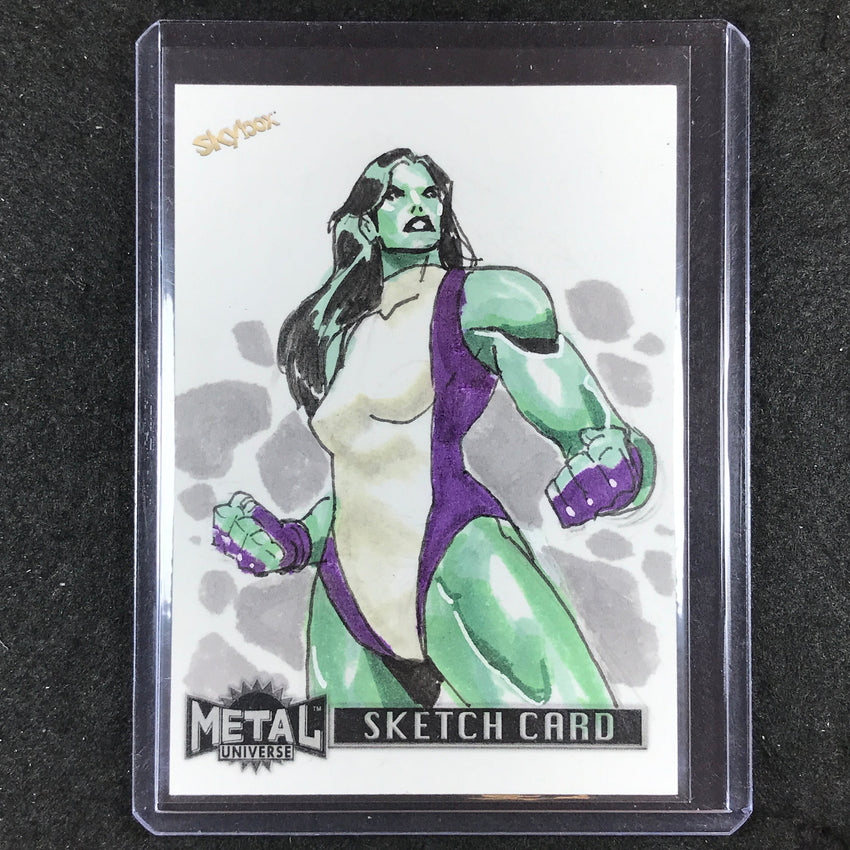 2024 Marvel Metal Universe Avengers SHE-HULK Artist Sketch 1/1 BNFER