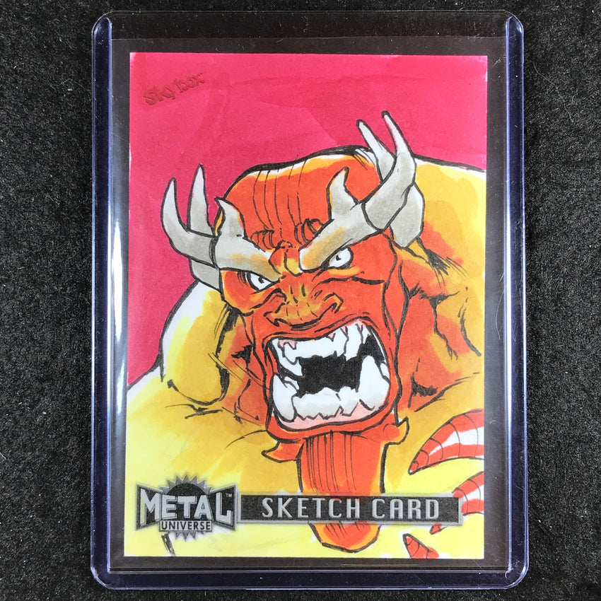 2024 Marvel Metal Universe Avengers MANGOG Artist Sketch 1/1 BERNIE COOKE