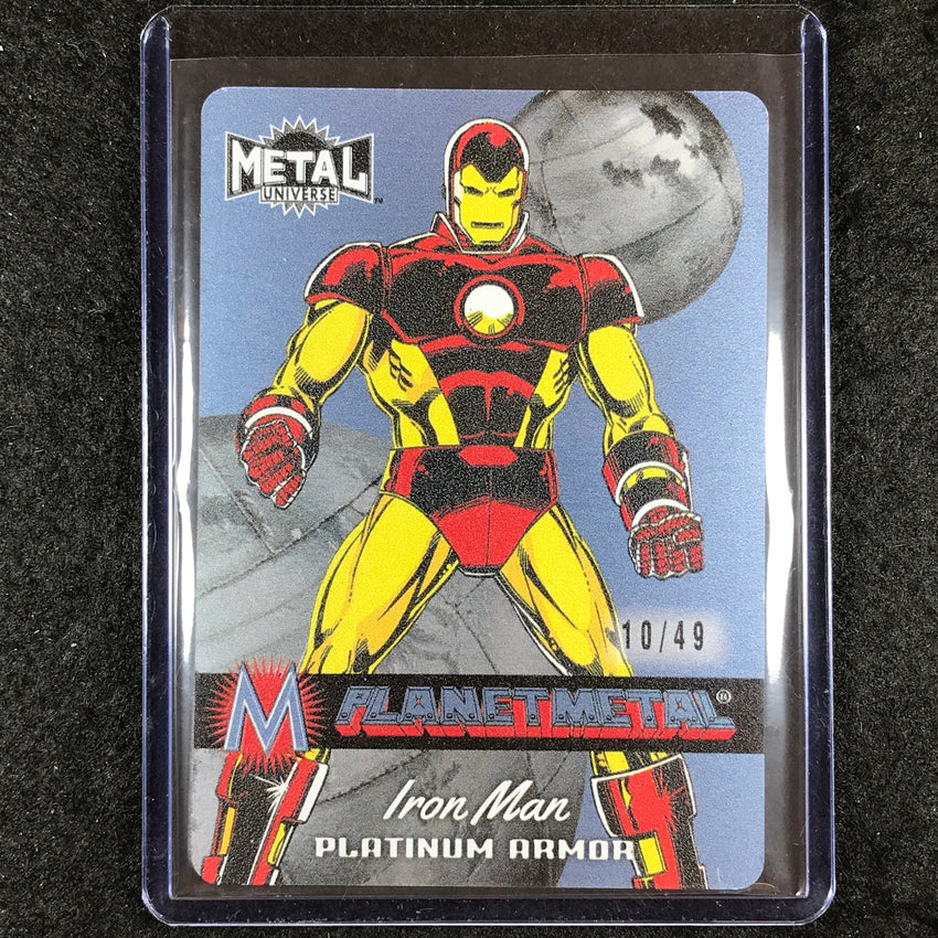 2024 Marvel Metal Universe Avengers IRON MAN Planet Metal Platinum 10/49