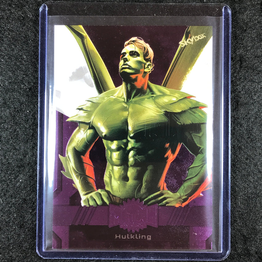 2024 Marvel Metal Universe Avengers HULKLING Base Purple FX 140/199 #74