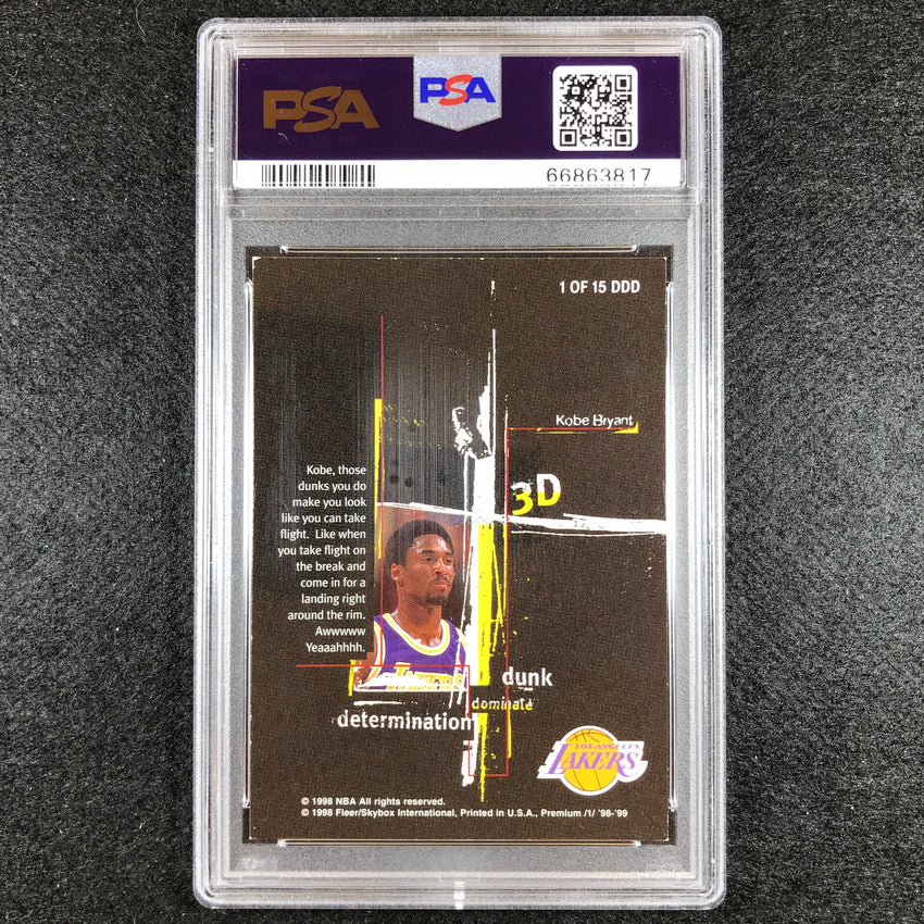1998-99 Skybox Premium Kobe Bryant 3ds Sp No 1 PSA 5 817