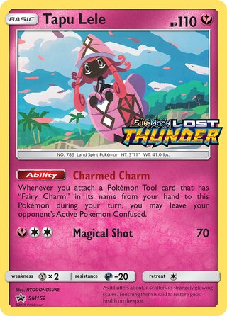 Tapu Lele - Sm152 - Lost Thunder Pre Release Stamp Holo Promo