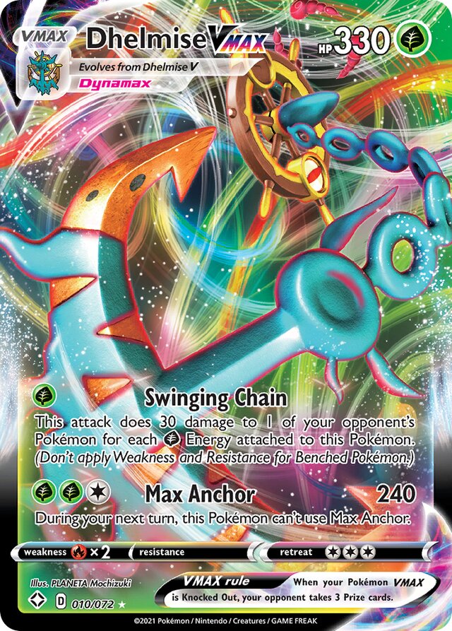 Dhelmise Vmax - 10/72 - Ultra Rare Shining Fates