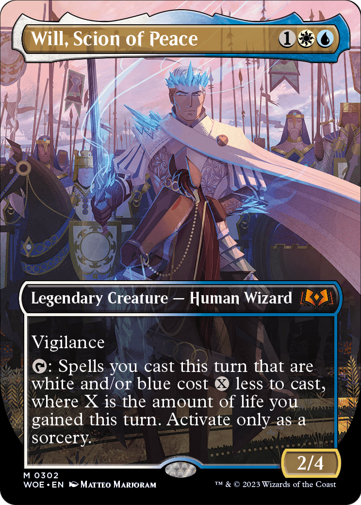 [FOIL] Will, Scion of Peace (Borderless) #302 - MYTHIC WOE - Wilds of Eldraine