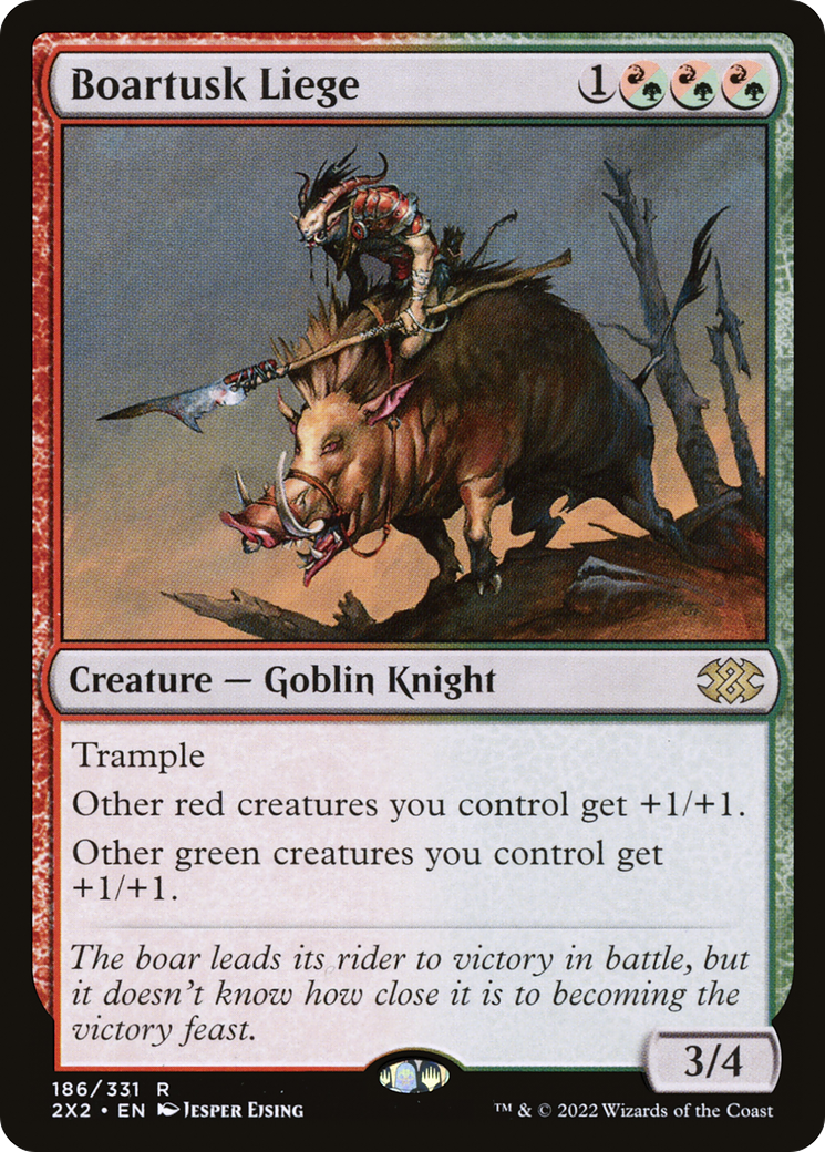 [FOIL] Boartusk Liege #186 - RARE 2X2 - Double Masters 2022