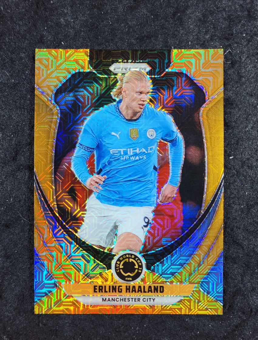 2025 Prizm FIFA Club World Cup ERLING HAALAND Base Gold Mojo 17/25 #136