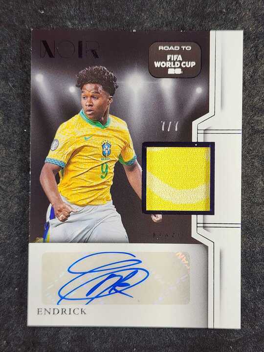 2025-26 Noir Road to FIFA World Cup ENDRICK Color Auto Memorabilia Blue 7/7