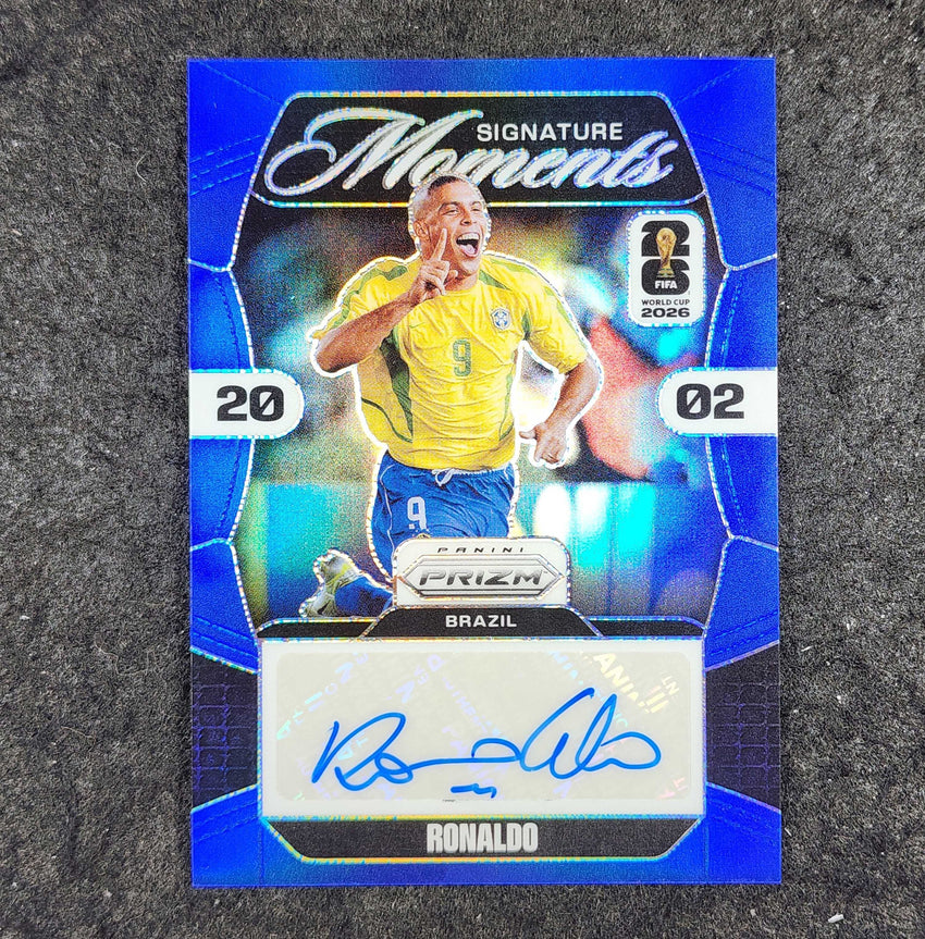 2026 Prizm FIFA World Cup RONALDO Signature Moments Auto Blue 8/25