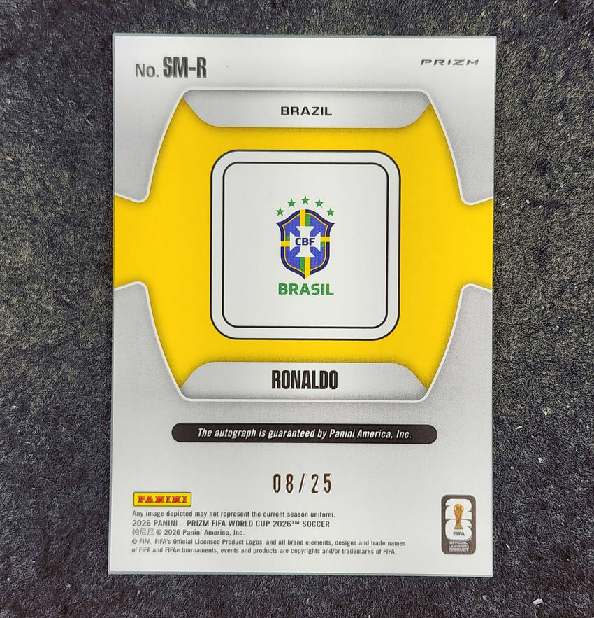 2026 Prizm FIFA World Cup RONALDO Signature Moments Auto Blue 8/25