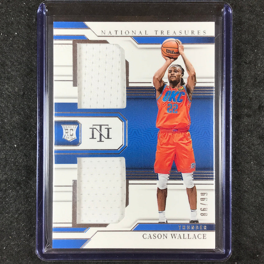 2023-24 National Treasures CASON WALLACE Rookie Dual Materials Jersey 86/99