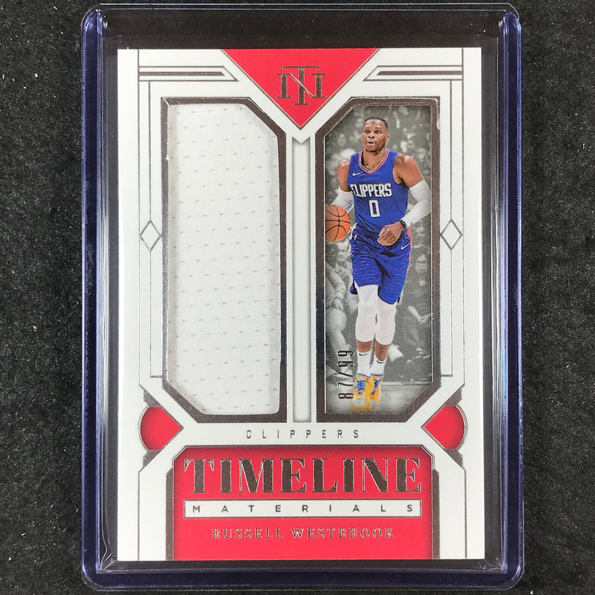 2023-24 National Treasures RUSSELL WESTBROOK Timeline Materials Jersey 87/99