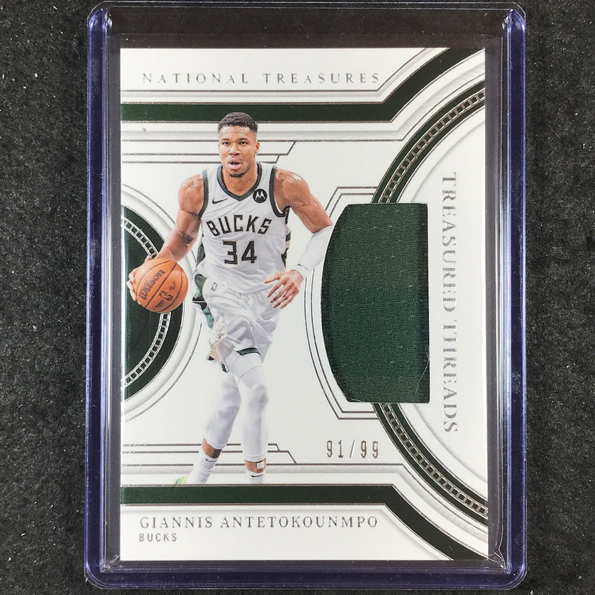 2023-24 National Treasures GIANNIS ANTETOKOUNMPO Treasured Threads Jersey 91/99