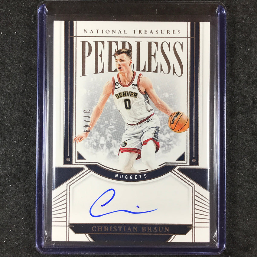 2023-24 National Treasures CHRISTIAN BRAUN Peerless Signatures Auto 37/49