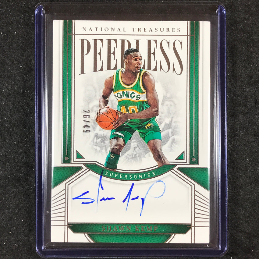 2023-24 National Treasures SHAWN KEMP Peerless Signatures Auto 26/49