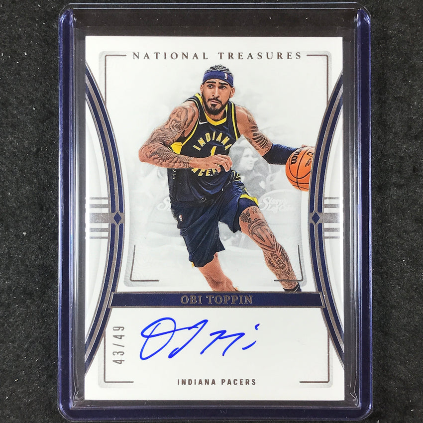 2023-24 National Treasures OBI TOPPIN Signatures Auto 43/49