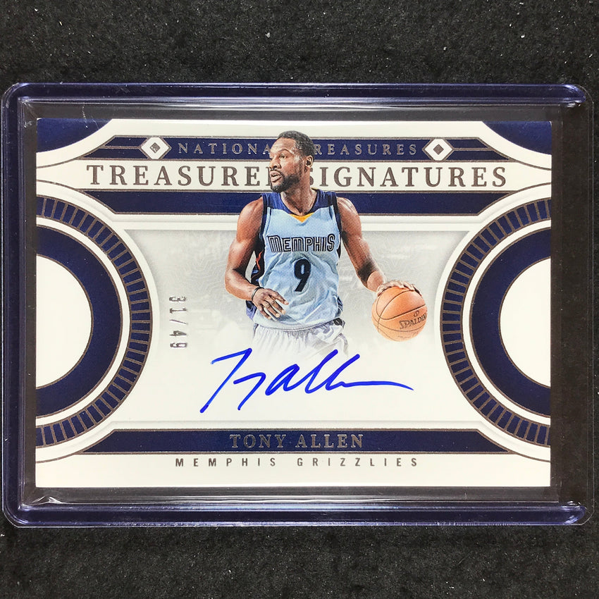 2023-24 National Treasures TONY ALLEN Treasured Signatures Auto 31/49