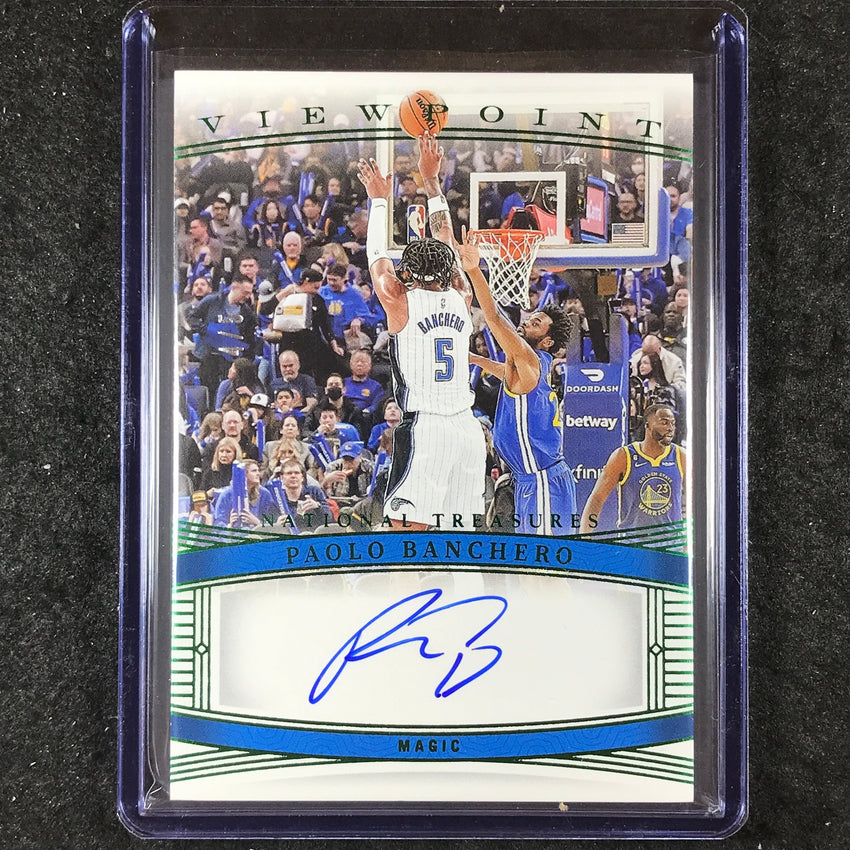 2023-24 National Treasures PAOLO BANCHERO Viewpoint Signatures Auto Green 4/5
