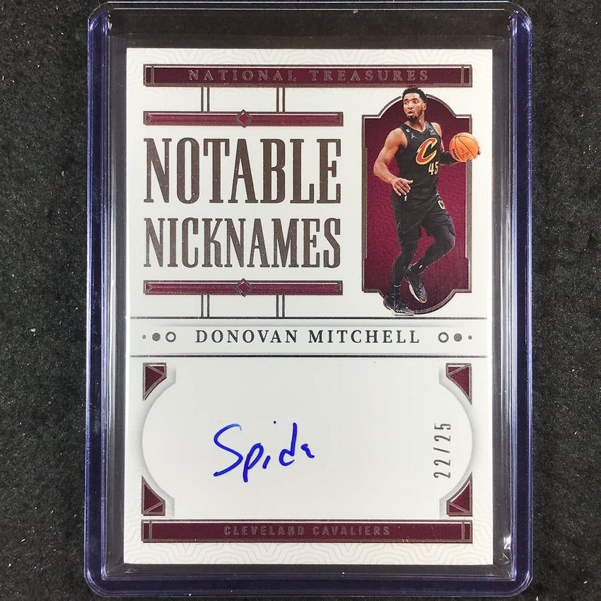2023-24 National Treasures DONOVAN MITCHELL "SPIDA" Notable Nicknames Auto 22/25