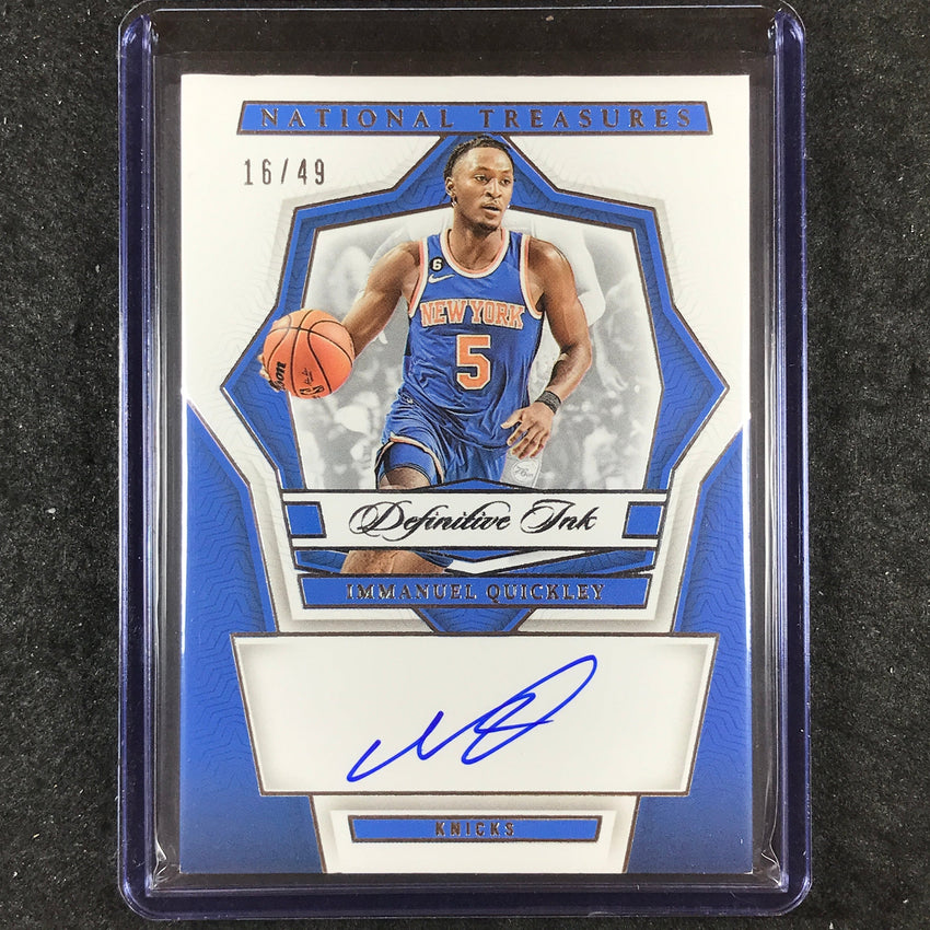 2023-24 National Treasures IMMANUEL QUICKLEY Definitive Ink Auto 16/49