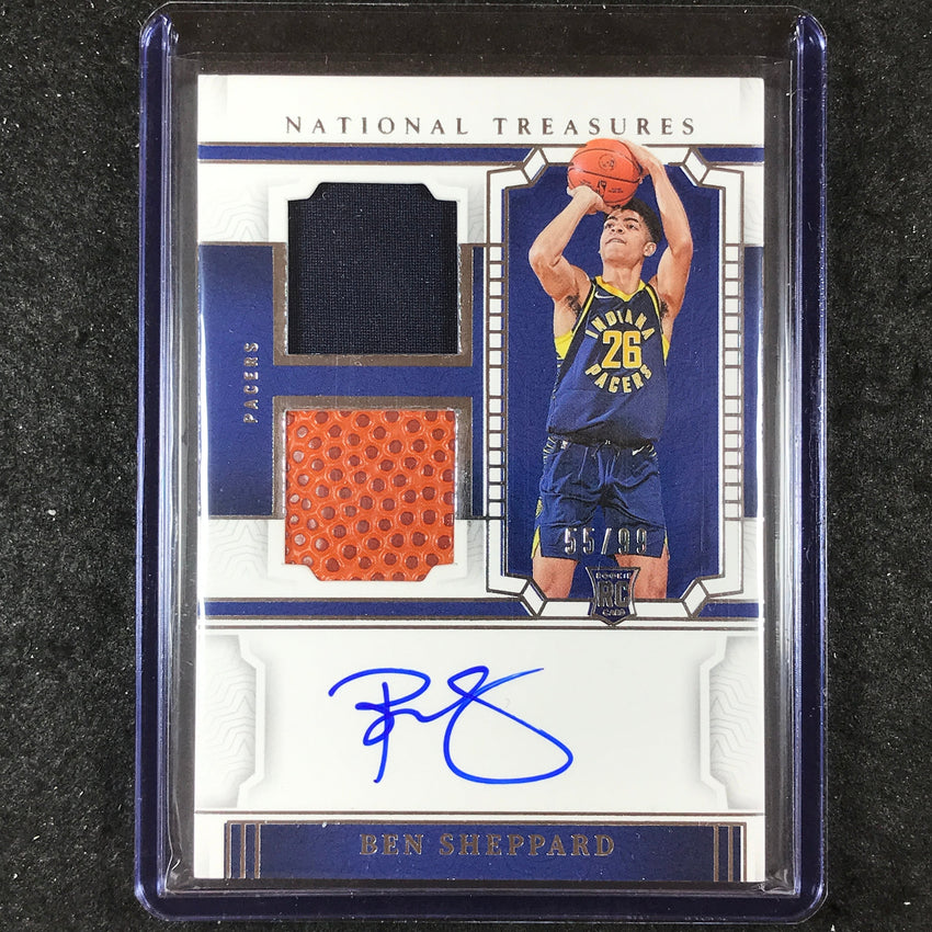 2023-24 National Treasures BEN SHEPPARD Rookie Dual Materials Jersey Auto 55/99