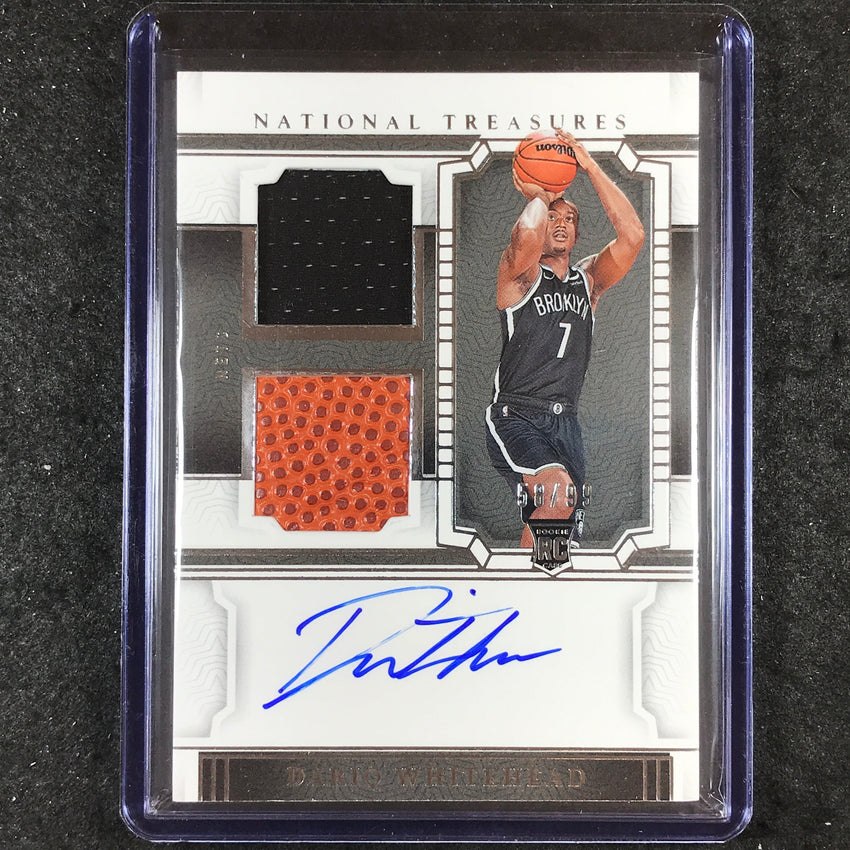 2023-24 National Treasures DARIQ WHITEHEAD Rookie Dual Materials Auto 58/99