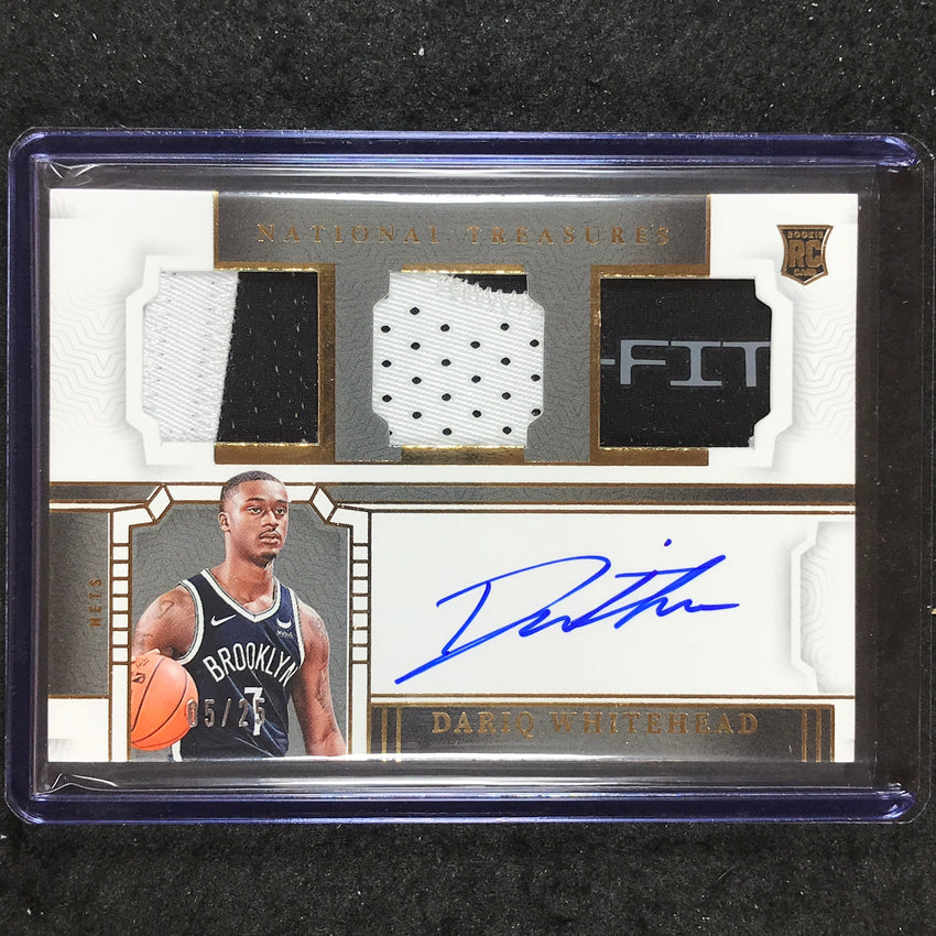 2023-24 National Treasures DARIQ WHITEHEAD Rookie Materials Auto Triple 5/25