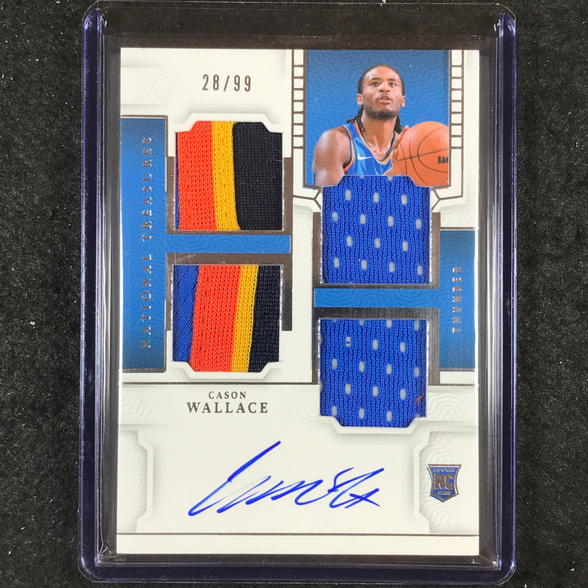 2023-24 National Treasures CASON WALLACE Rookie Material Auto Quad Patch 28/99