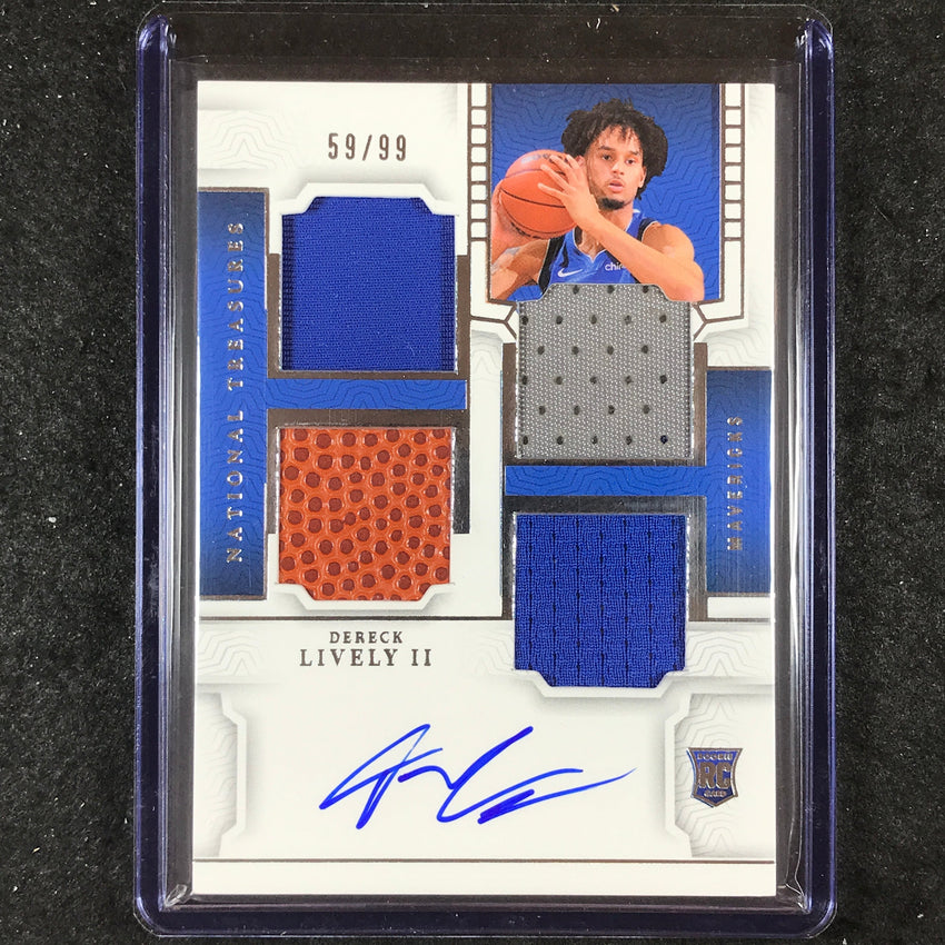 2023-24 National Treasures DERECK LIVELY II Rookie Material Auto Quad 59/99