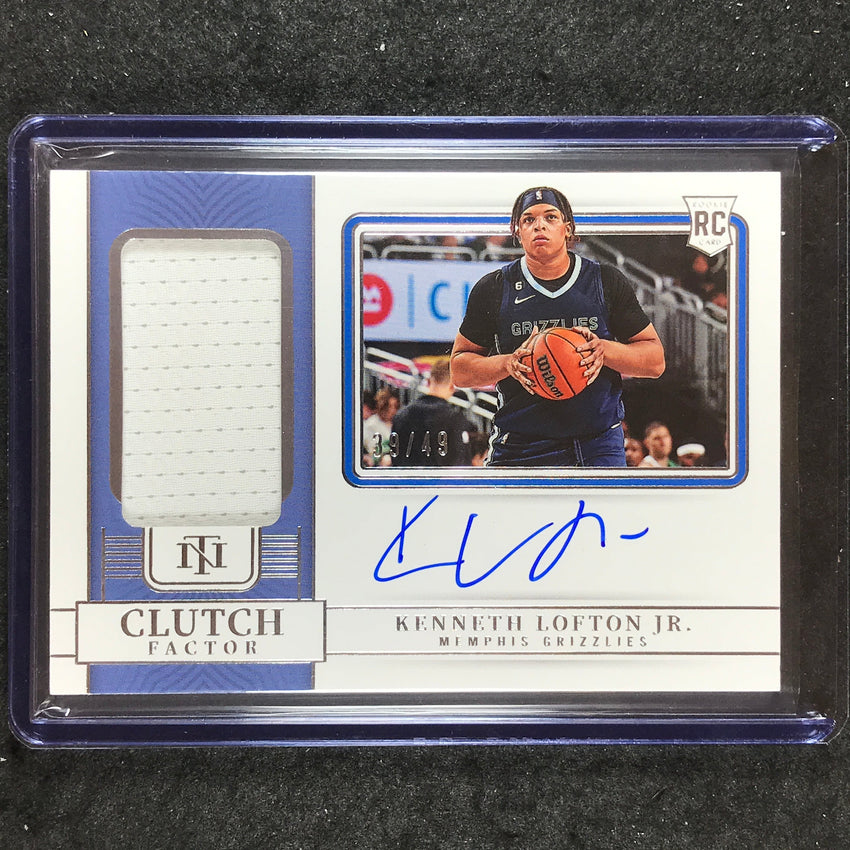 2023-24 National Treasures LOFTON JR. Update Clutch Rookie Jersey Auto 39/49