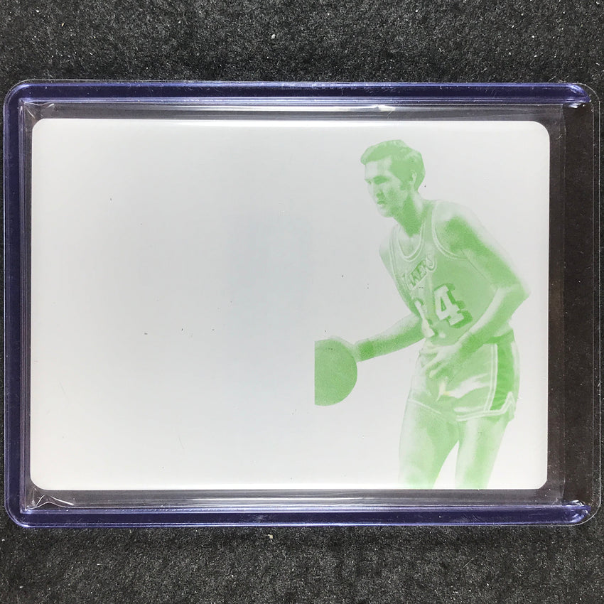 2023-24 National Treasures JERRY WEST Noir Printing Plate Yellow 1/1 #13